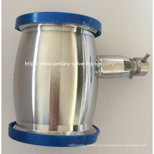 Válvula de retenção sanitá- ria de aço inoxidável tipo bola soldada com drenagem